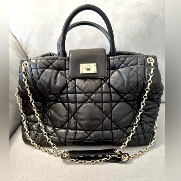 Dior Handbags - Dior Cannage Leather Tote Vintage EUC with COA